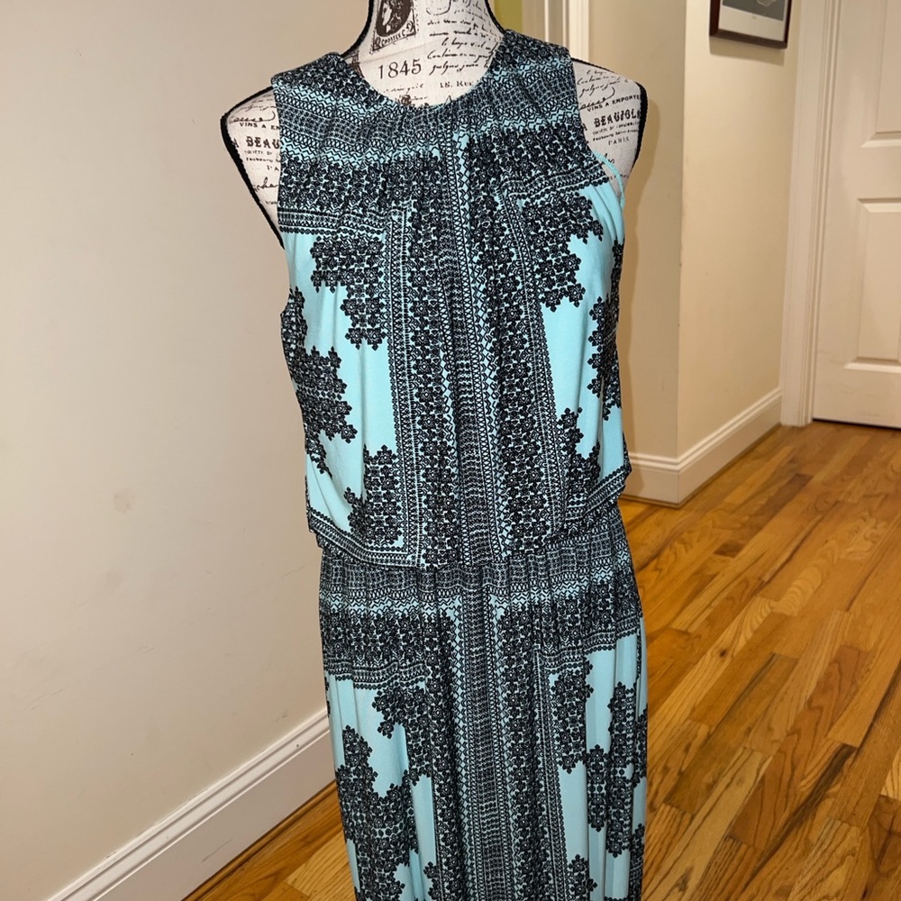 London Times Mint Green Maxi Dress
